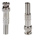 Kit 10 Peças Conector Bnc Com Mola/parafuso Plug Cftv