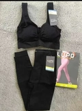 Conjunto Fitness Grosso Academia Legging E Top Cropped Lupo Cor Preto