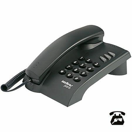 Telefone Pleno Preto C/ Chave Funções Flash Redial Mute Opção de Chave e Bloqueio 4080057
