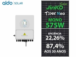 Gerador De Energia Solar Deye Hibrido Solo Romagnole Deye Gf 6,32kwp Jinko Tiger Neo Mono 575w Sun 5kw Hib 2mppt Bif 127