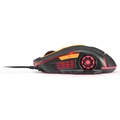 Mouse Multilaser Gamer Preto/Laranja com Led Vermelho - MO270
