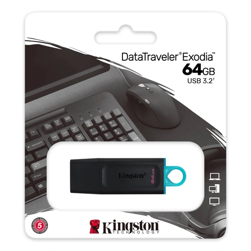 Pen Drive 64GB Kingston Datatraveler Exodia Gen1 Usb 3.2 DTX/64GB