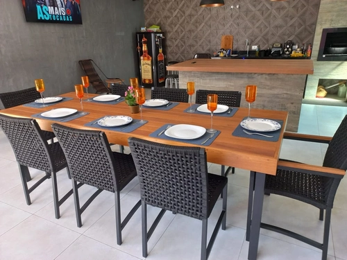 JOGO DE MESA COLORADO 8 LUGARES EM CORDA NAUTICA