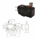 Chave Micro Switch Fim Curso Kw11-7-2 16a 14mm Roldana