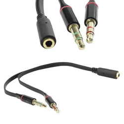 Cabo Adaptador de Áudio P3 para 2x P2 - CB0497