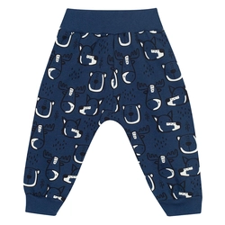 Calça Moletom Bebê Estampada Azul Randa Mundu - Masculina