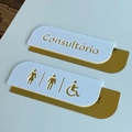 Placa Identificacao de Portas - Logo alto relevo inicial ou desenho