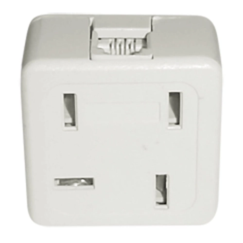 Plug Telef.femea C/jack Lateral Marfim