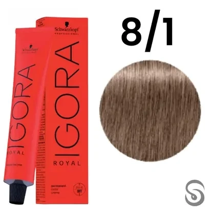 Schwarzkopf Igora Royal Coloração 8/1 Louro Claro Cendré 60ml