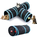 Brinquedo Túnel de Gato em T Dobrável - Azul