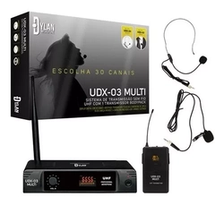 Microfone S/fio Dylan Udx 03 Lapela Ou Auricular 30 Canais