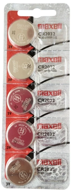CR2032 Maxell - 3V Lithium cartela c/5un.