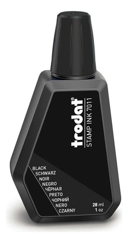 Trodat 7011 Preta 28ml Tinta Para Carimbos Autoentintados