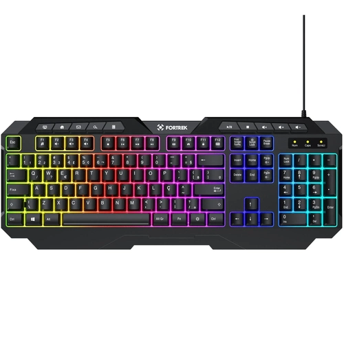 Teclado Gamer Fortrek Multimidia Shortcut Preto - 84137