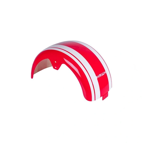 Paralama Traseiro Para Scooter Eletrica Hawk X7/x8 Red/ Faixa White