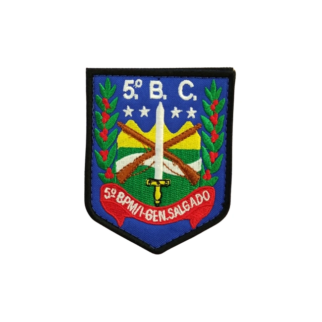 Brasão 5º BPM/I Gen. Salgado - Bordado (Modelo Novo)