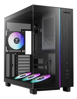 GABINETE GAMDIAS ATLAS M4 PRETO C/4 FAN