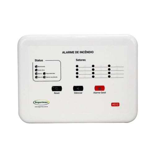 Central Incêndio Segurimax Convencional 12 Setores - 24v