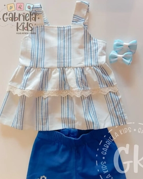 conjunto baby azul listrado