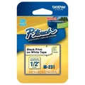 Fita para rotulador Brother M231 branca escrita preta plástica Brother