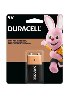 Bateria 9V Duracell c/ 1 unidades. Alcalina