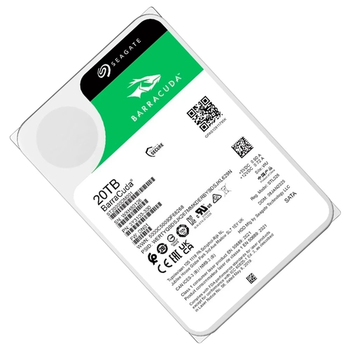 内蔵型ハードディスクドライブ SEAGATE Barracuda 20TB ST20000DM001 HD 20TB Seagate Barracuda 512MB 7200RPM - ST20000DM001