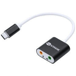 Adaptador Vinik Fone de Ouvido P2 3.5mm Duas Vias para Usb-c Tipo-c- Adfmusbtc