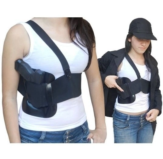 Coldre Abdominal Couro Preto