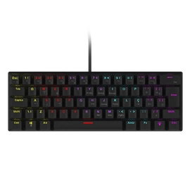 Teclado Mecânico 60% Vinik Anihi Black - Switch Blue - Led Rainbow - Anihibkbl