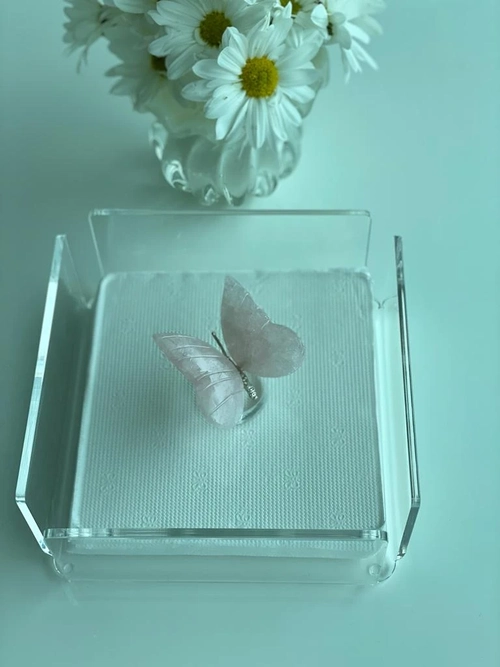 Porta Guardanapos Papel Borboleta Quartzo