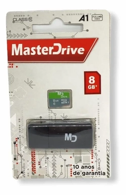 Cartão De Memória Micro 8Gb SD 2 Em 1 - Master Drive