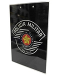 Prancheta Alumínio Operacional- Fundo preto c/ logo da PMESP