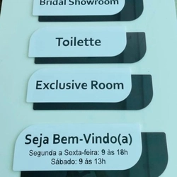 Placa Identificacao de Portas - Logo alto relevo inicial ou desenho