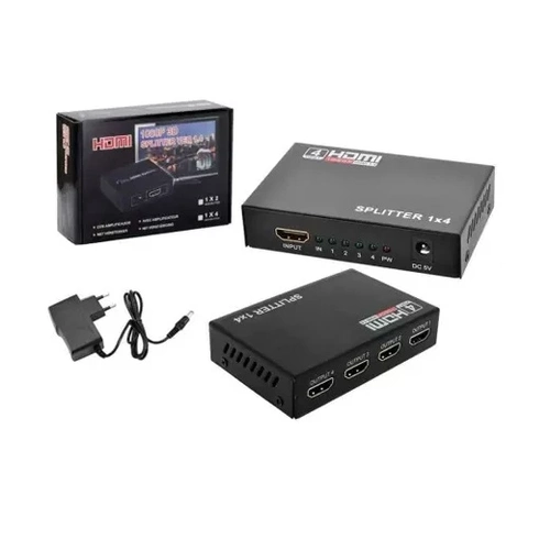 Adaptador Splitter 1 Entrada Hdmi P/ 4 Saídas Full Hd Ref. Ss-10
