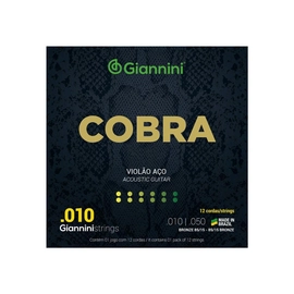 Encordoamento para Violao 12 Cordas Aco Cobra Bronze - Geef12m