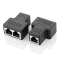 Adaptador Duplicador RJ45 Fêmea 1x2 para Cabo de Rede