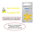 Bateria Auditiva 10 - Power One 1,45V. cartela com 6 unidades.