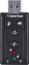 Adaptador Placa de Som Usb 7.1 Canais Virtual Ausb71