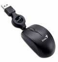 Mouse 31010100101 Micro Traveler Genius Preto Usb com Cabo Retratil