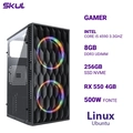 Computador 5000 Core I5 4590 3.3ghz Memória 8gb Ddr3 Ssd 256gb Nvme Rx 550 4gb Fonte 500w  Linux Ubuntu