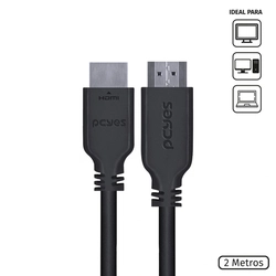 Cabo Displayport 1.4 para Hdmi Macho 2.0 - Preto - 2 Metros - Pdphm-2