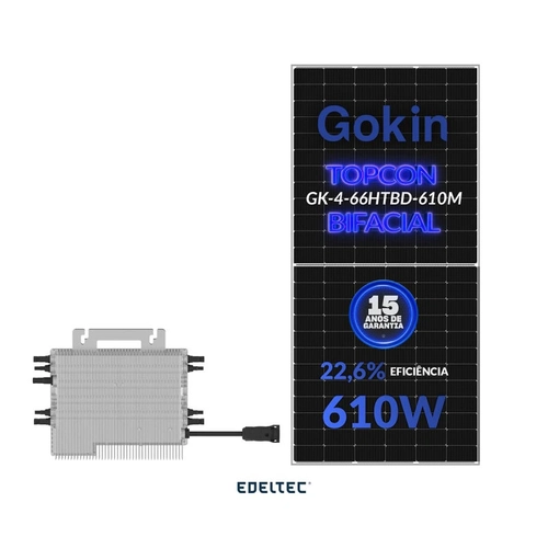 Gerador Edeltec Solar Micro Deye 1,83 Kwp Mon. 220v Metalico (2,25k/610w Bifacial)