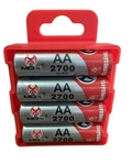 Pilha Recarregável AA Mox 2700mah (pequena ) com 4 unidades.