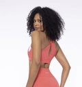 TOP AURORA DI PAULA – CORAL COM DETALHE EM BRANCO, BOJO REMOVÍVEL E ESTILO FITNESS