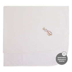 Cobertor com Forro Microsoft e Malha Feminino - Rose Garden