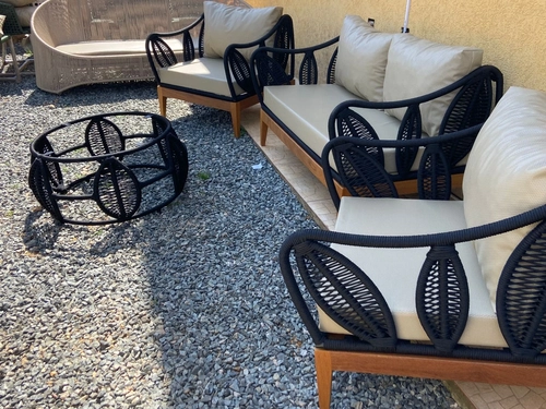 Jogo de Sofá PETALA Completo Corda náutica