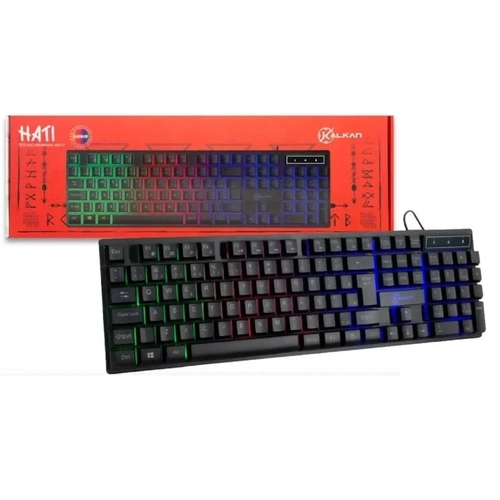 Teclado Kalkan Hati Ranbow Preto - KLK00012