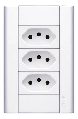 Tomada Tripla 2P+T 20A Modulare Fame