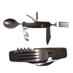 Talher Articulado Dobrável e Desmontável Verde HZ-06-0983 (Multifunção)