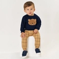 Conjunto Blusa e Calça Saruel Moletom Felpado Ursinho Marinho Tileesul - Masculino